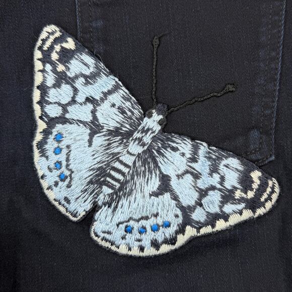 GUCCI Appliqué Black Butterfly Skinny Denim Jean Sz 28 - Picture 9 of 9